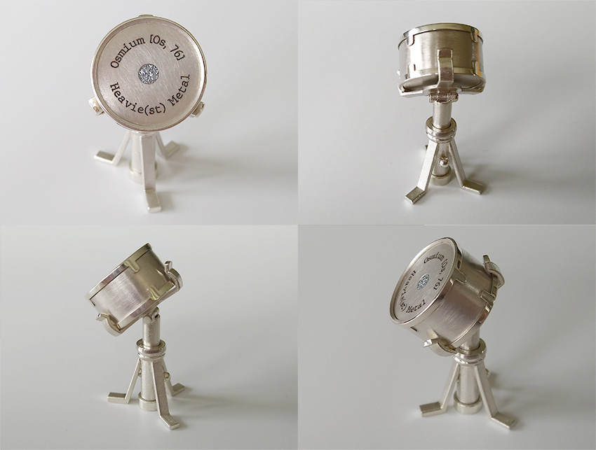 Miniatur - Snare Drum mit Osmium